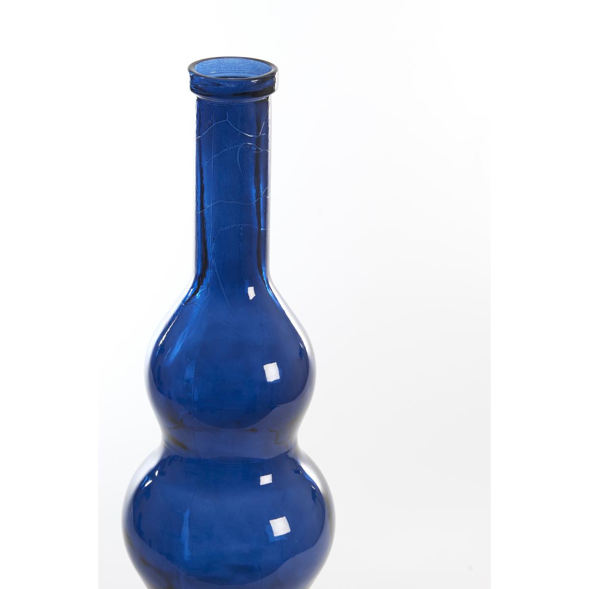 Light & Living - Venerio vaas Ø26,5x75 cm - glas glans donkerblauw
