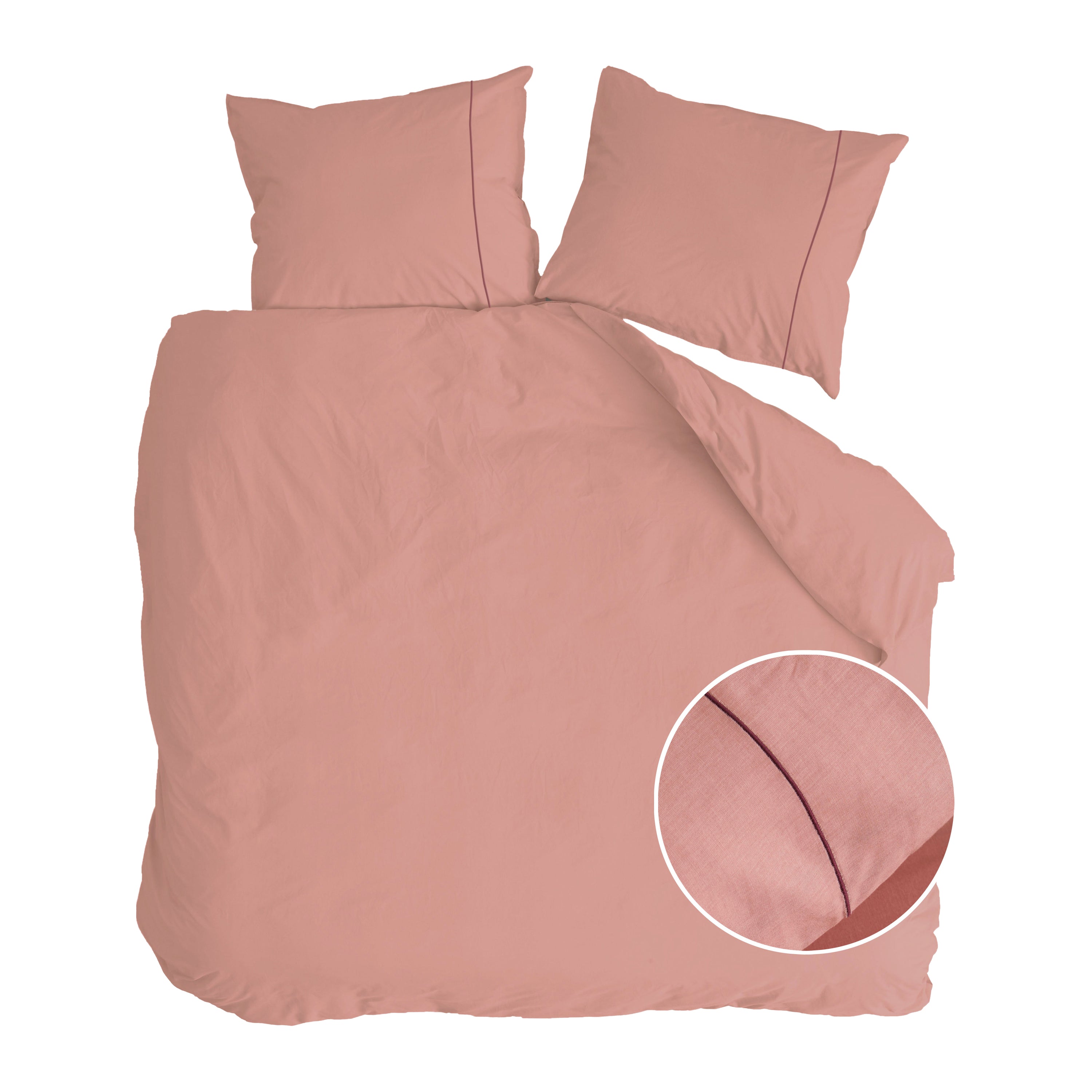 Walra Remade Uni Essence Dekbedovertrek 200 x 220 cm - Roze