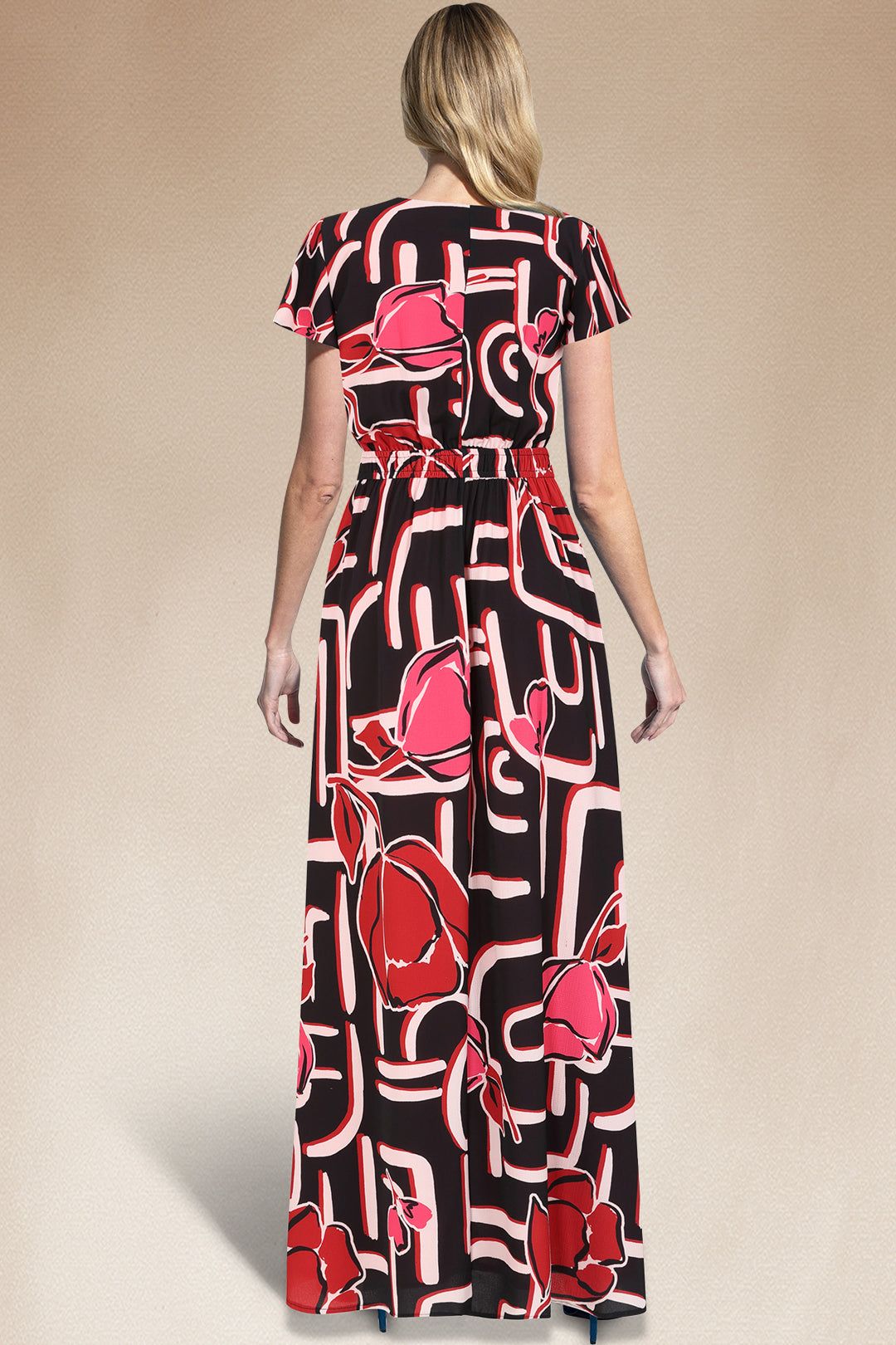 Hot Squash Chiffon Maxi Dress