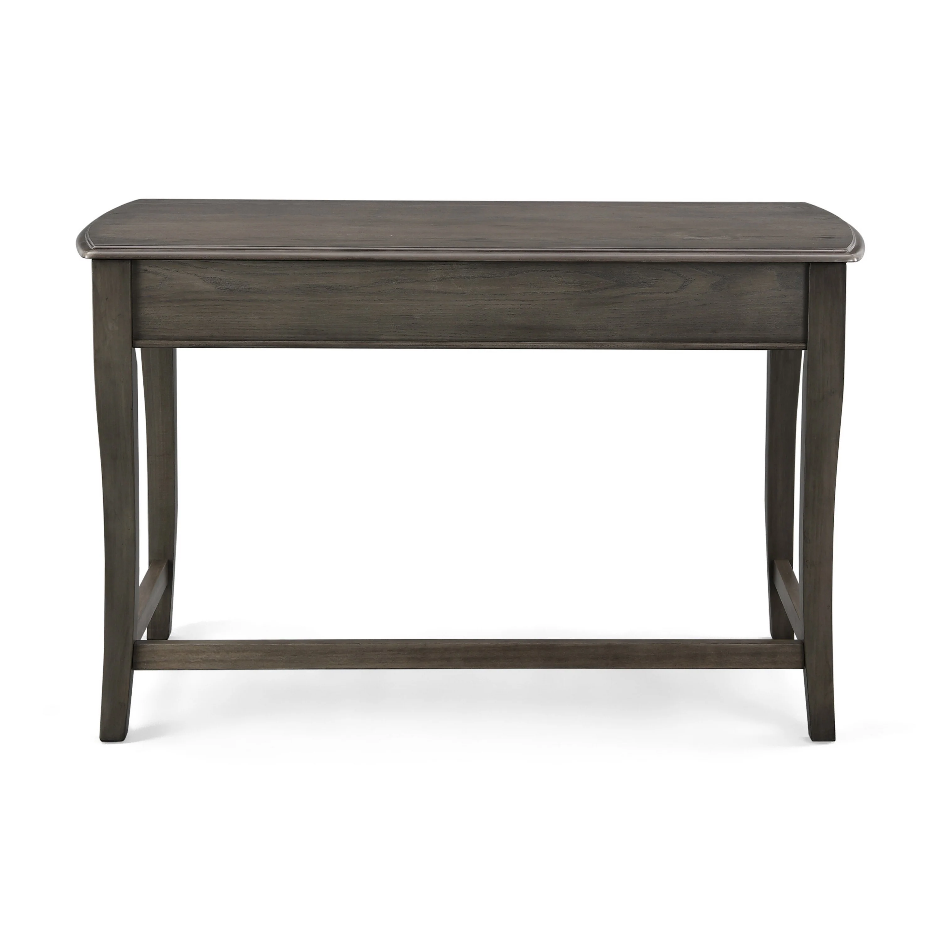 Regem Lift Top Desk, Rectangular 48 Inch, Storage Space, Gray Wood