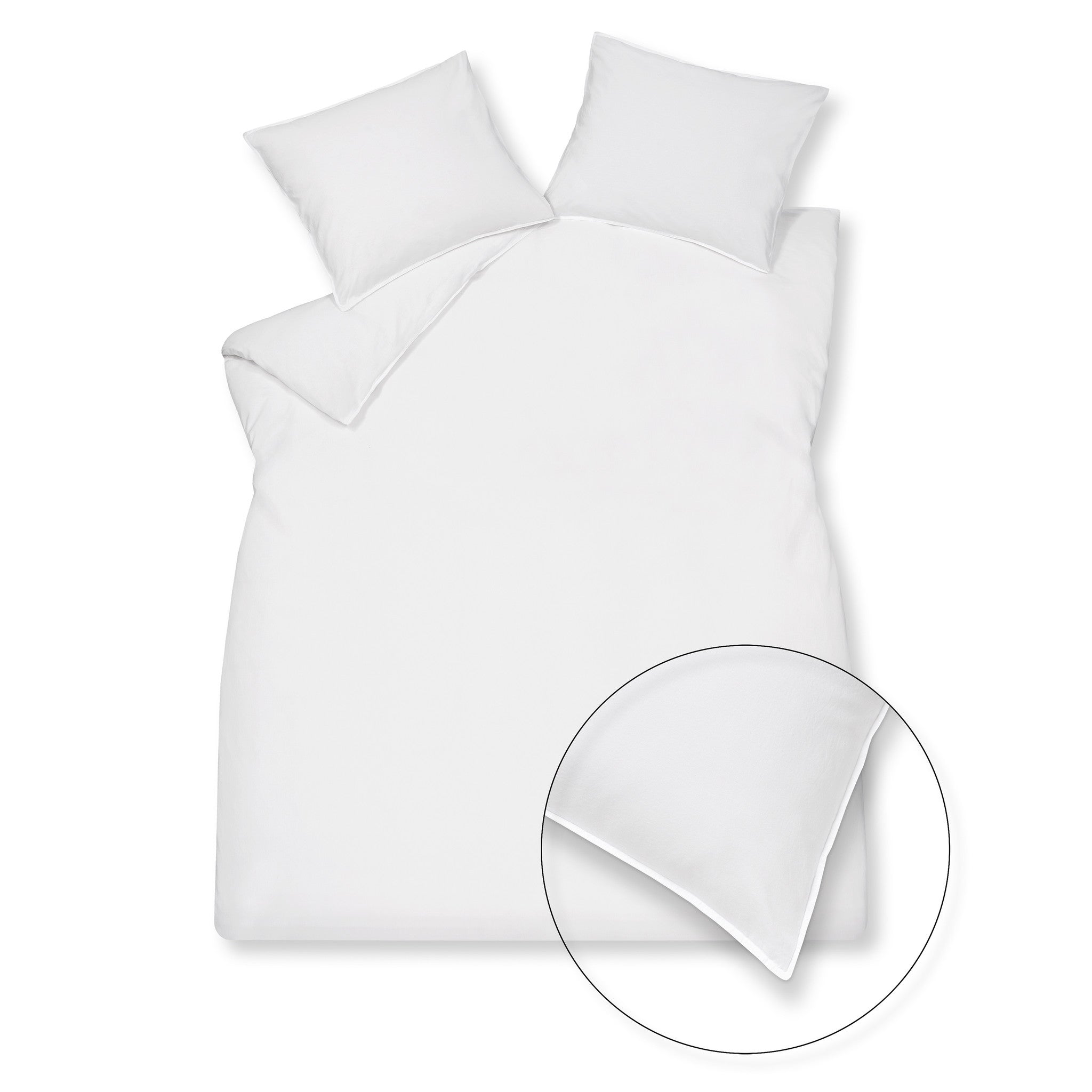Vandyck Washed Cotton Dekbedovertrek 200 x 200/220 cm - Wit