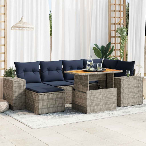 Zestaw Mebli Ogrodowych Stół Rattan Poduszki Do Ogrodu Na Taras Do Ogrodu
