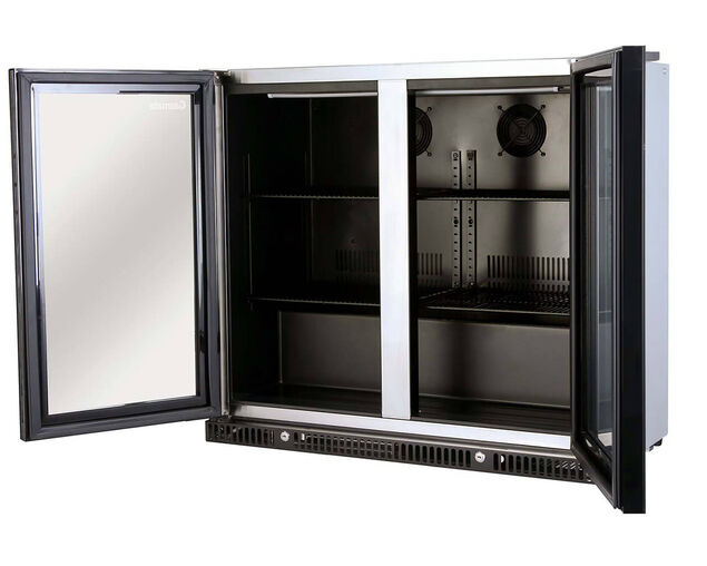 Gasmate Premium Glass Bar Fridge187L - 2 Door