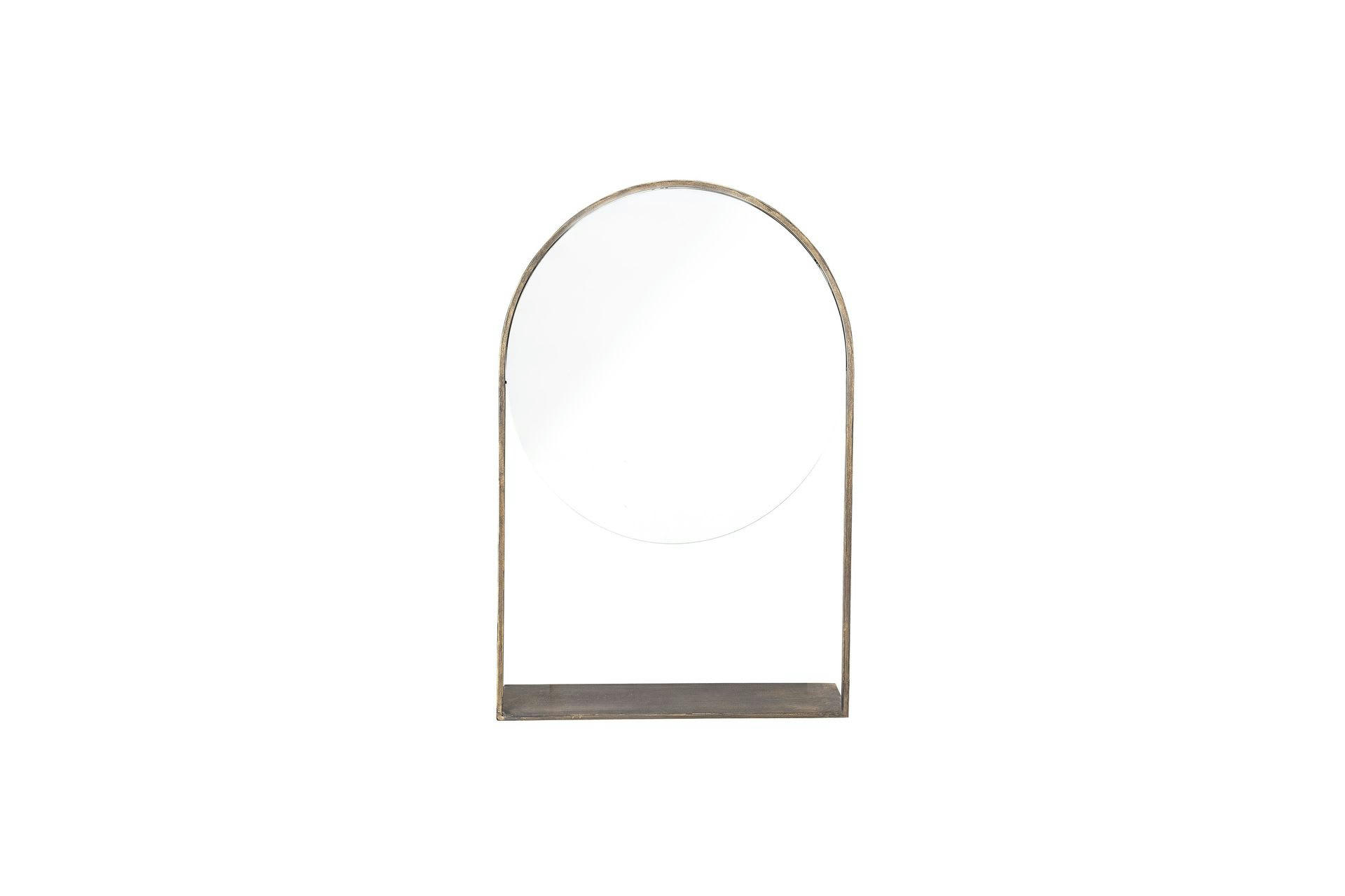 BEISS - Miroir et étagère en métal or