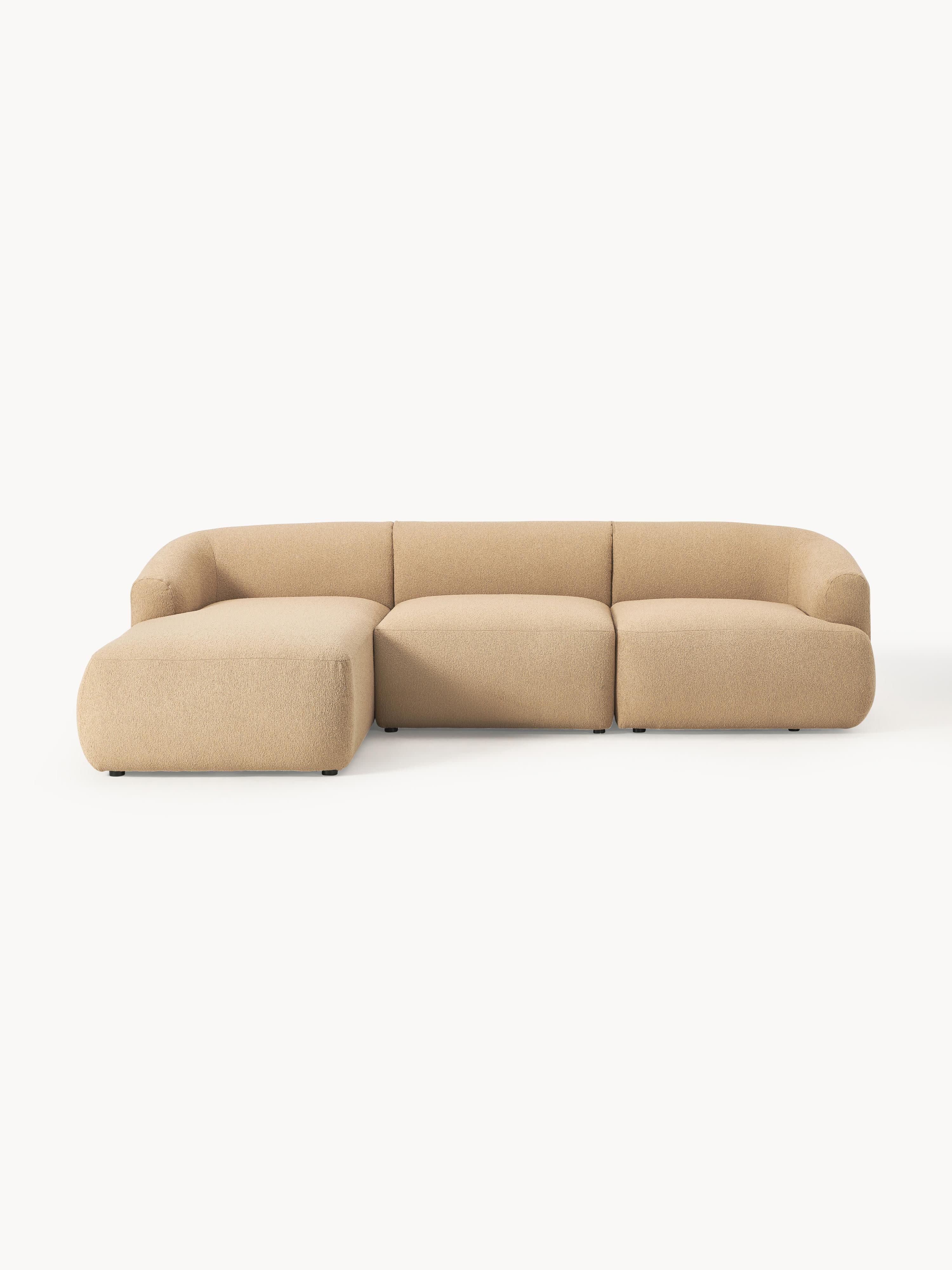 Modulares Bouclé-Ecksofa Sofia (3-Sitzer)