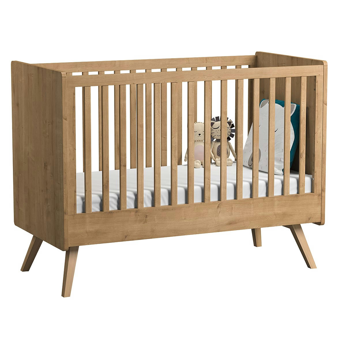 VINTAGE - Lit évolutif 70x140 naturel