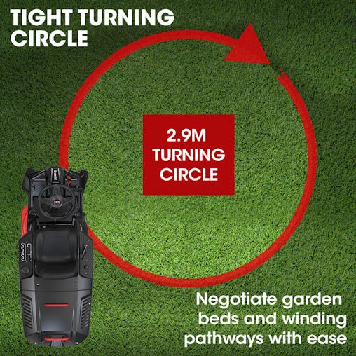 NNEMB 24' Ride On Lawn Mower, Lithium Electric Start System, 6HP 224cc, 5 Cut Heights, Catcher and Mulch Kit