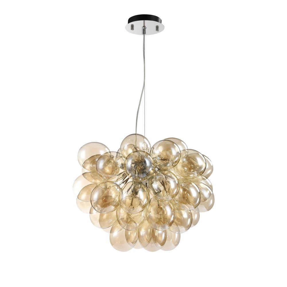 Lampa wisząca nikiel-transparentna BALBO 8xG9x28W wym: 170x50x50 cm Maytoni