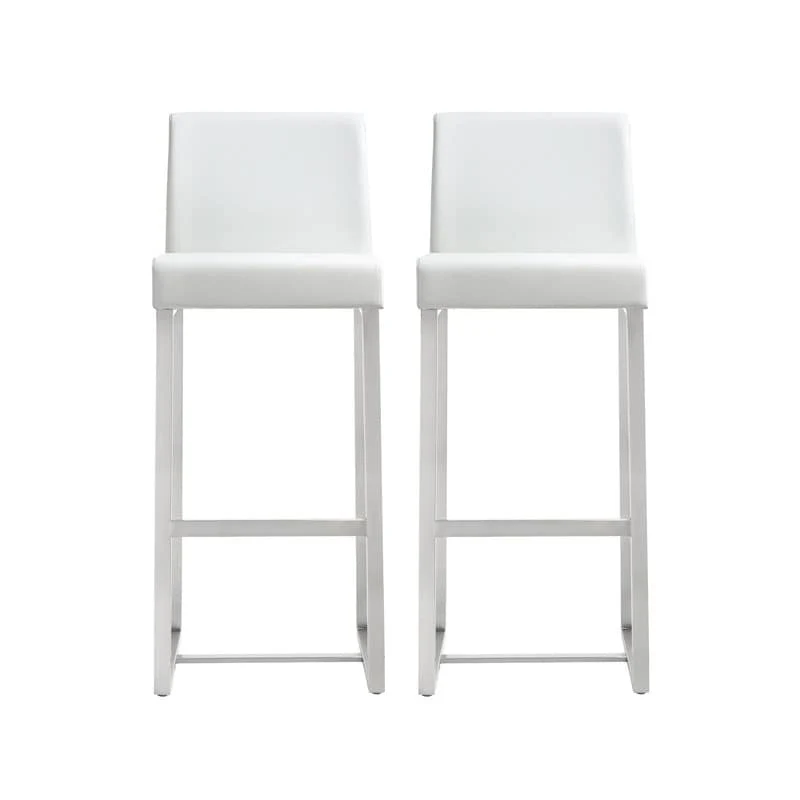 TOV Denmark White Barstool (Set of 2)