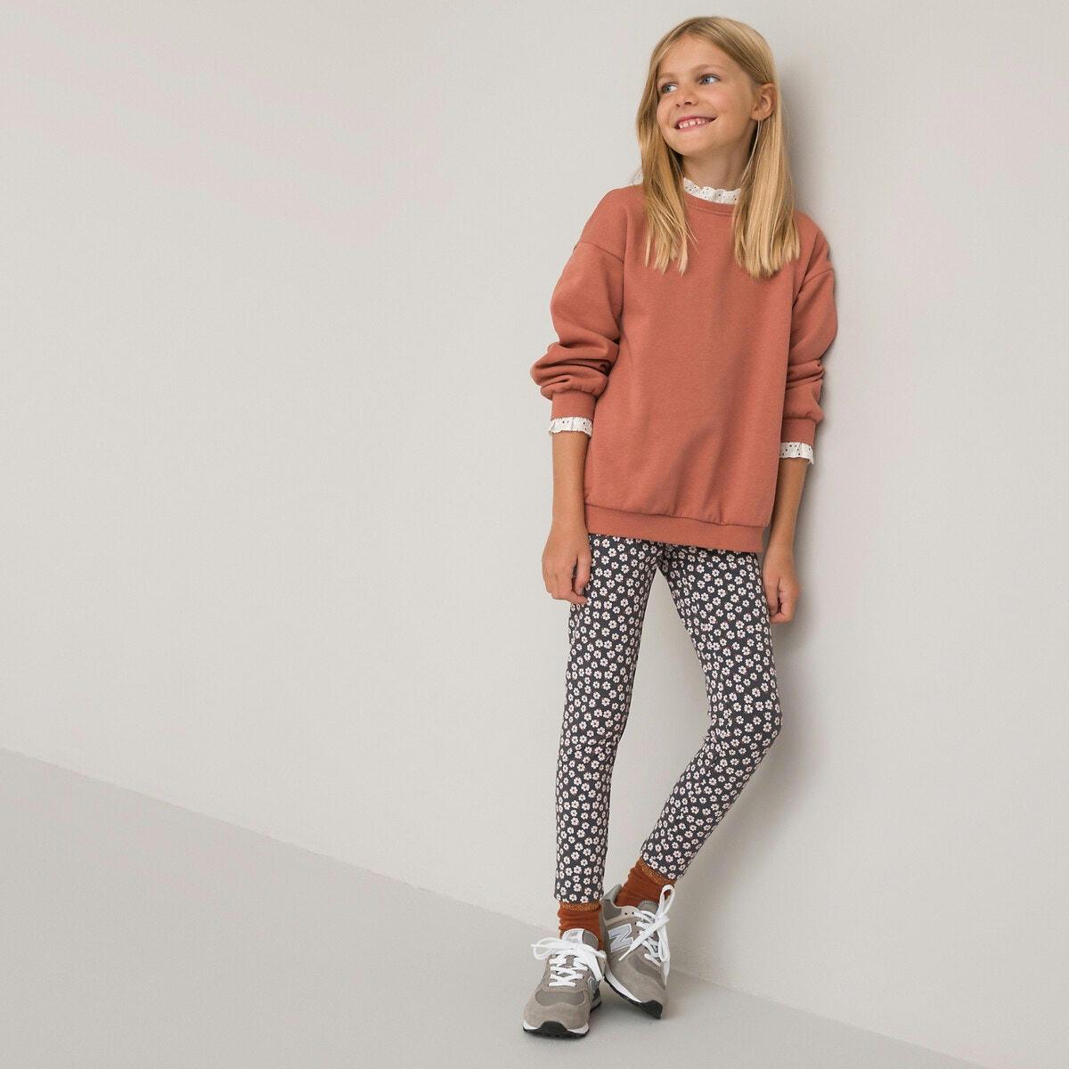 Legging en molleton imprimé floral