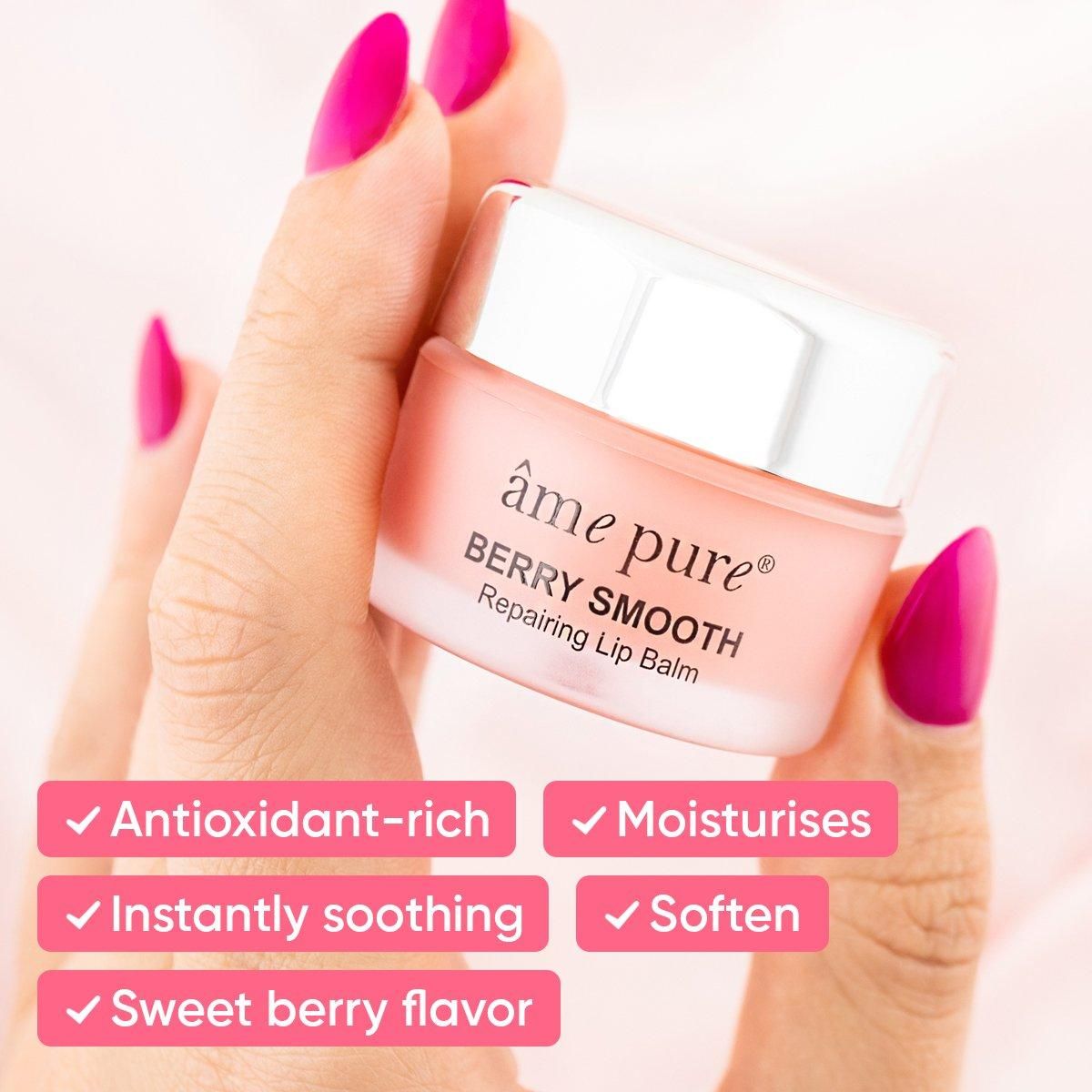 âme pure BERRY SMOOTH LIP BALM - Moisturizing Treatment For Extra Dry Lips
