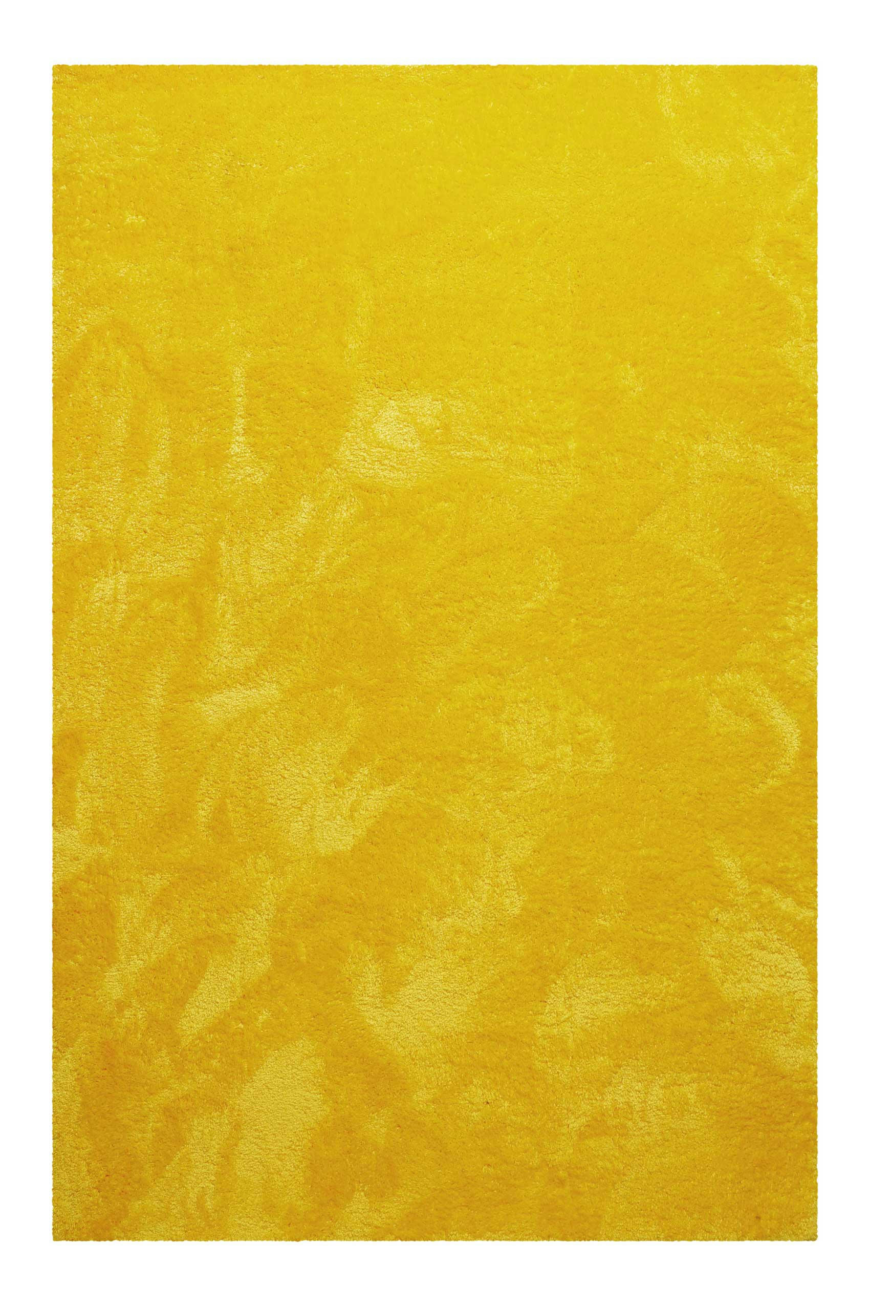 LOLA - Tapis à poils longs, confort moelleux, jaune  110x170