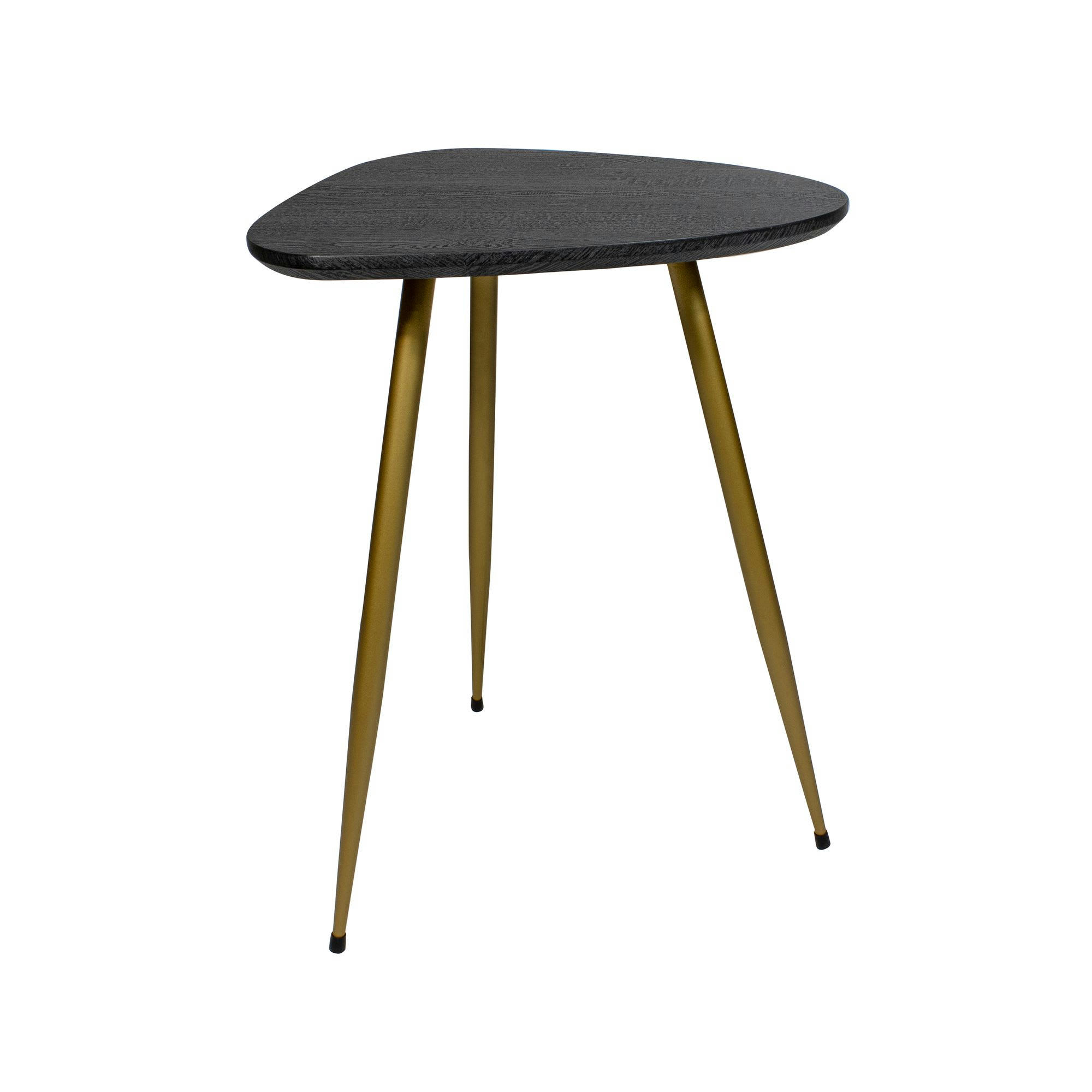 SAKURA - Meuble d'appoint finition bois noir et pieds en métal noir