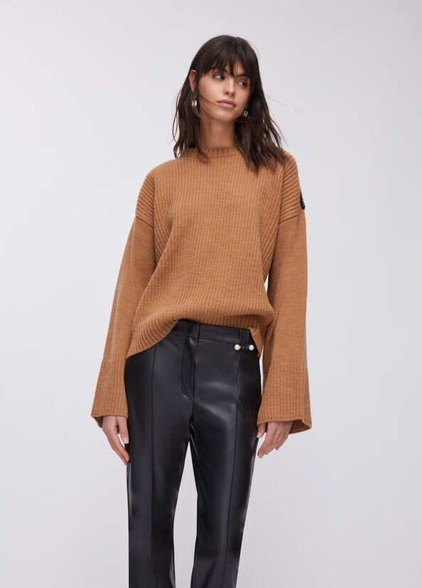 Maglia in lana con strass