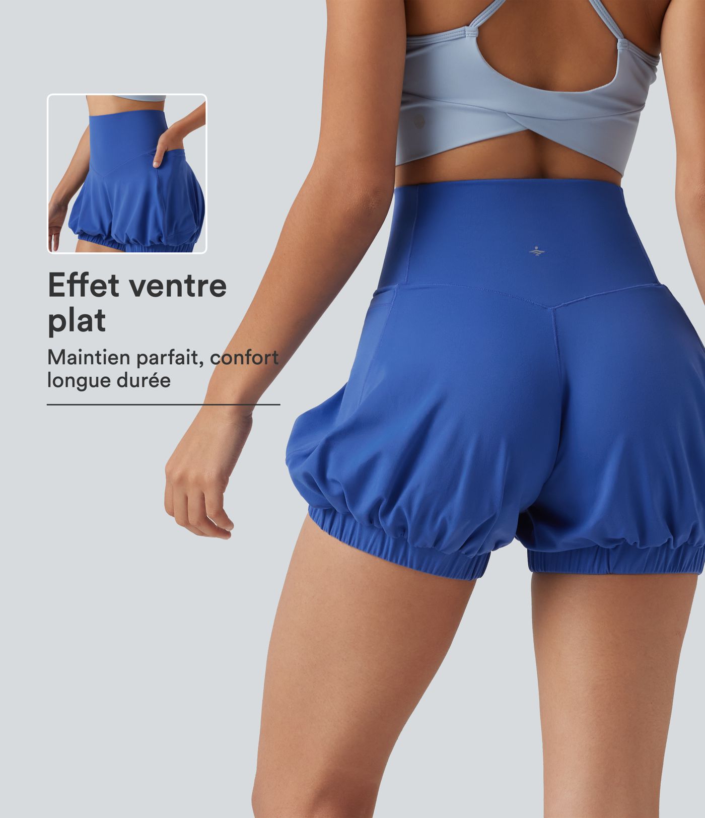 Short de danse SoftlyZero™ 10 cm taille haute gainant coupe ballon avec poches et protection solaire UPF50