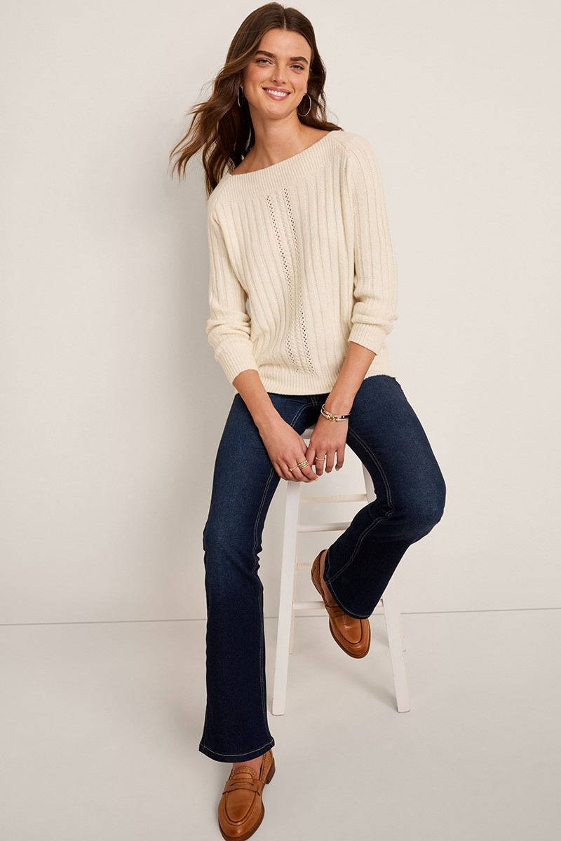 Donna Boat Neck Sweater