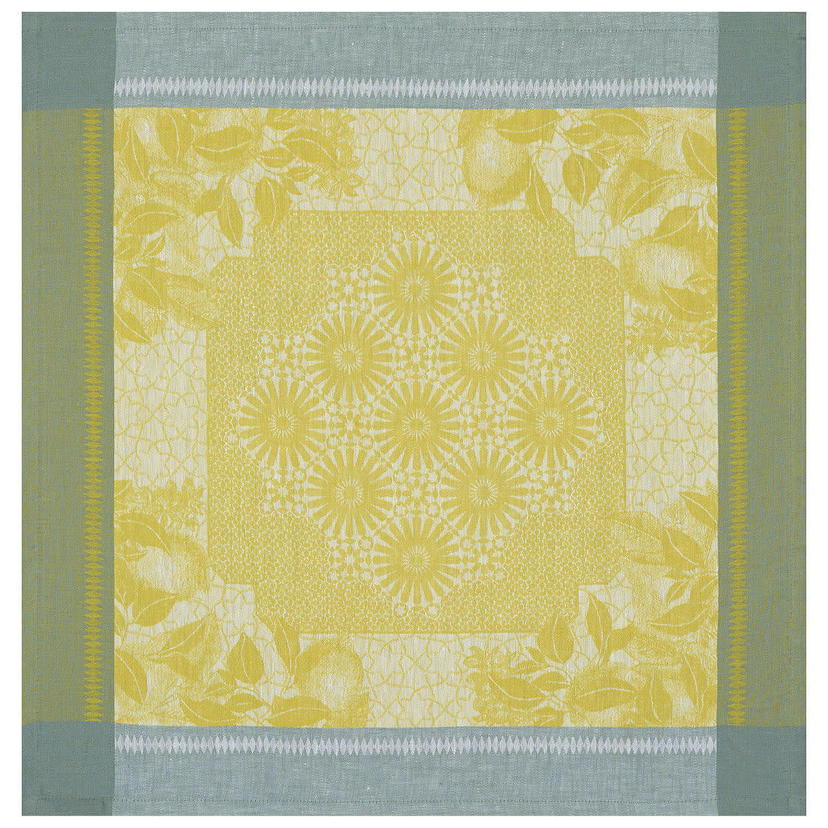 JARDIN D'ORIENT - Serviette en lin cedrat 58 x 58