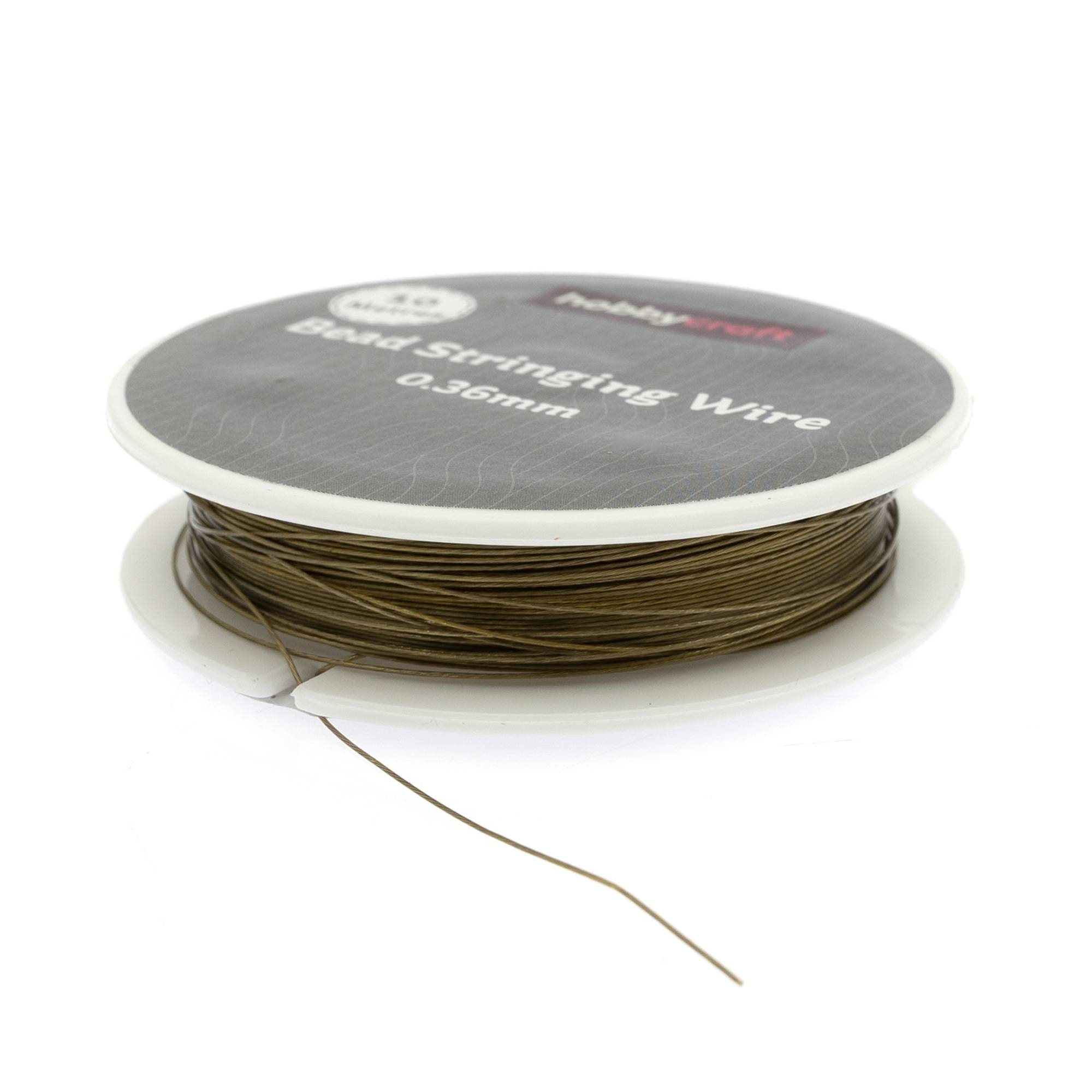 Matt Gold Bead Stringing Wire 0.36mm x 9.2m