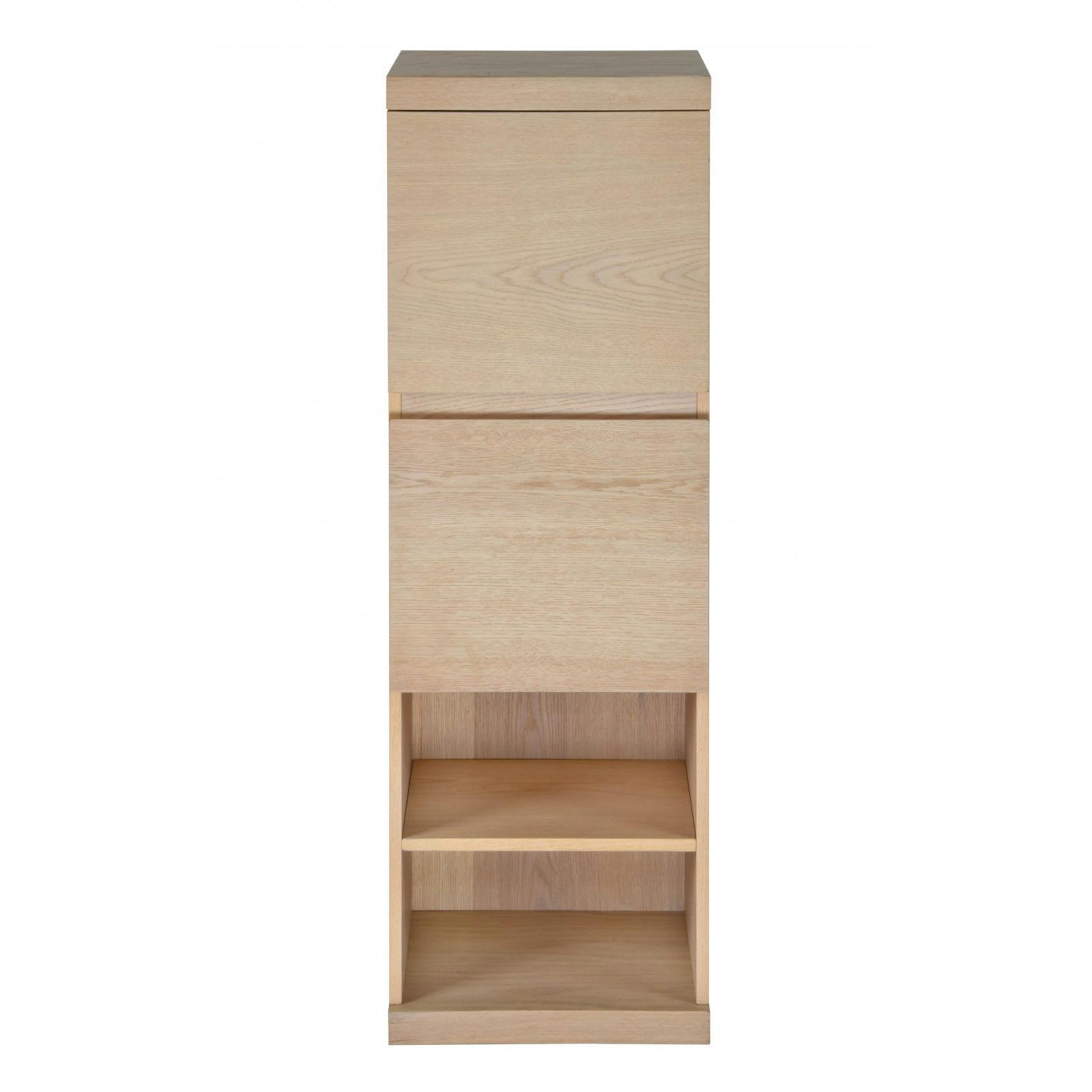 ENIO - Colonne de salle de bain suspendue chêne  120cm avec niche