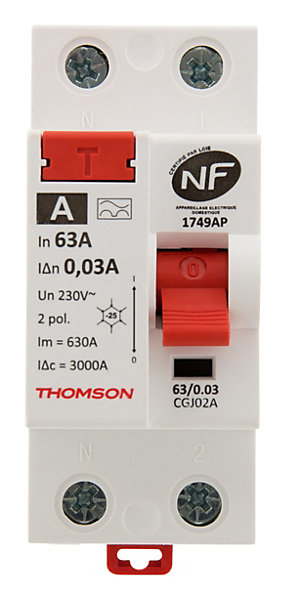 Interrupteur différentiel 63A type A NF Thomson