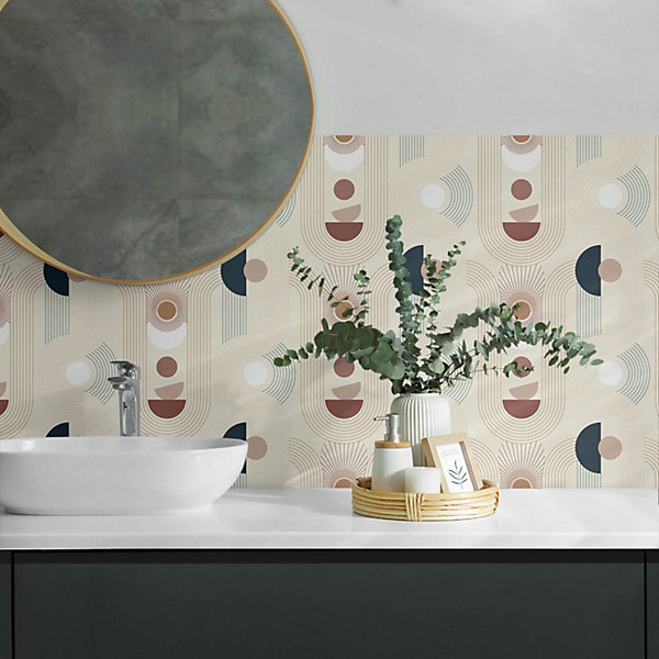 Panneau Mural PVC Wallfluent 120x60 cm Motif Triangulaire Abstrait 1 pièce