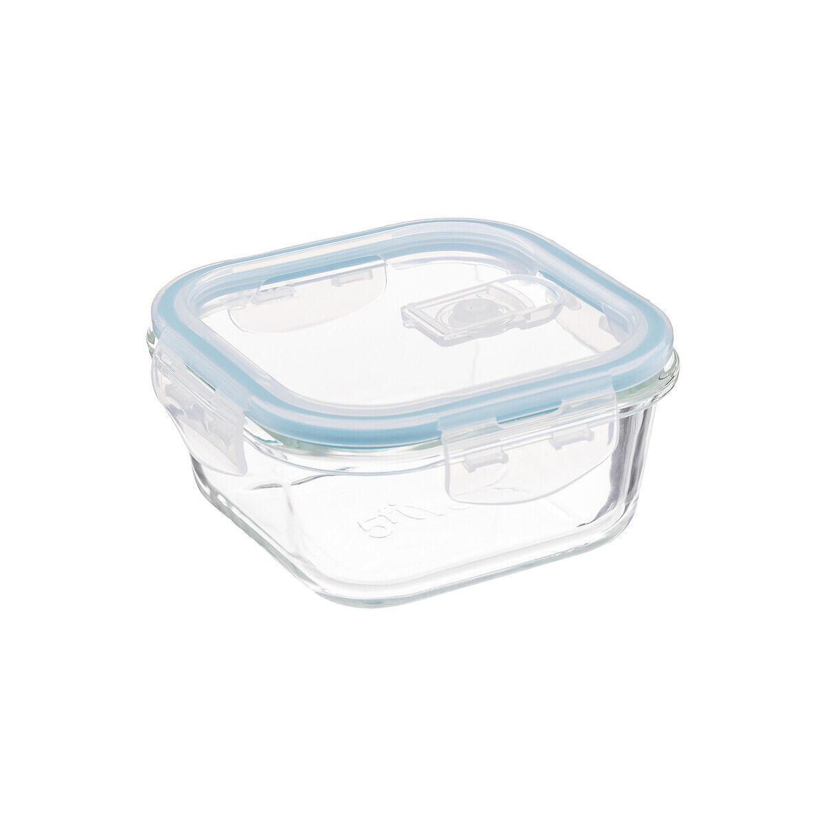 Caixa quadrada de vidro com tampa 0,53l