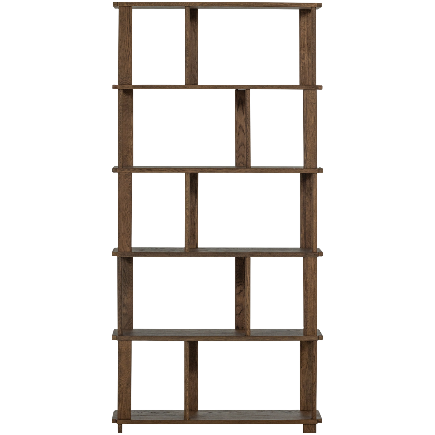 WOOOD boekenkast Riss - Eikenhout - Naturel - 186x90x30