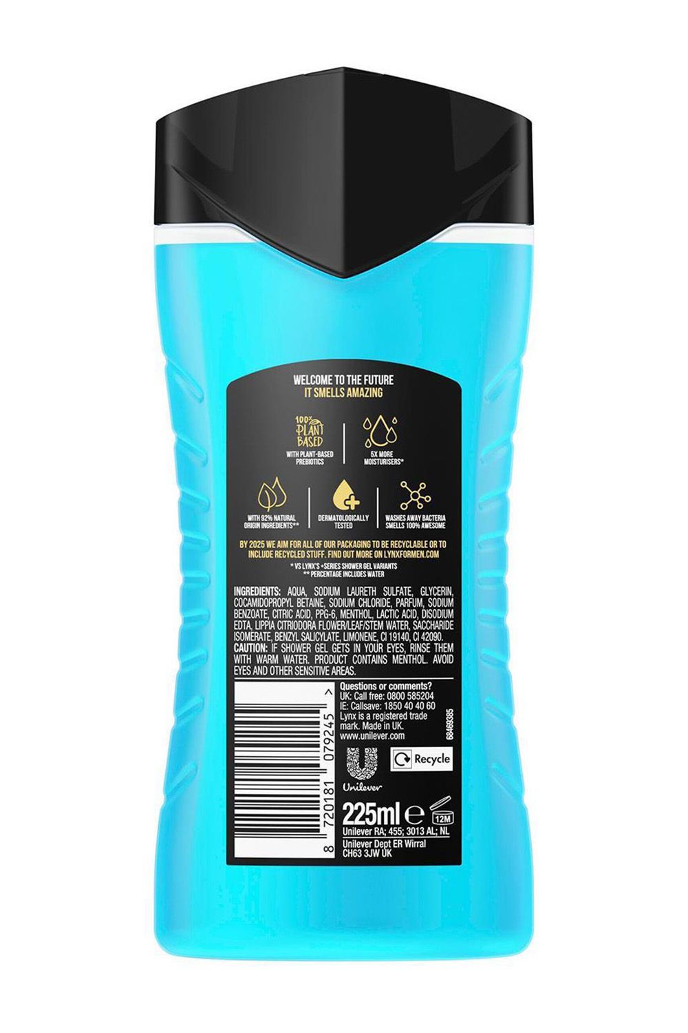 Lynx Ice Chill Shower Gel 12Hr Refreshing Fragrance 225ml
