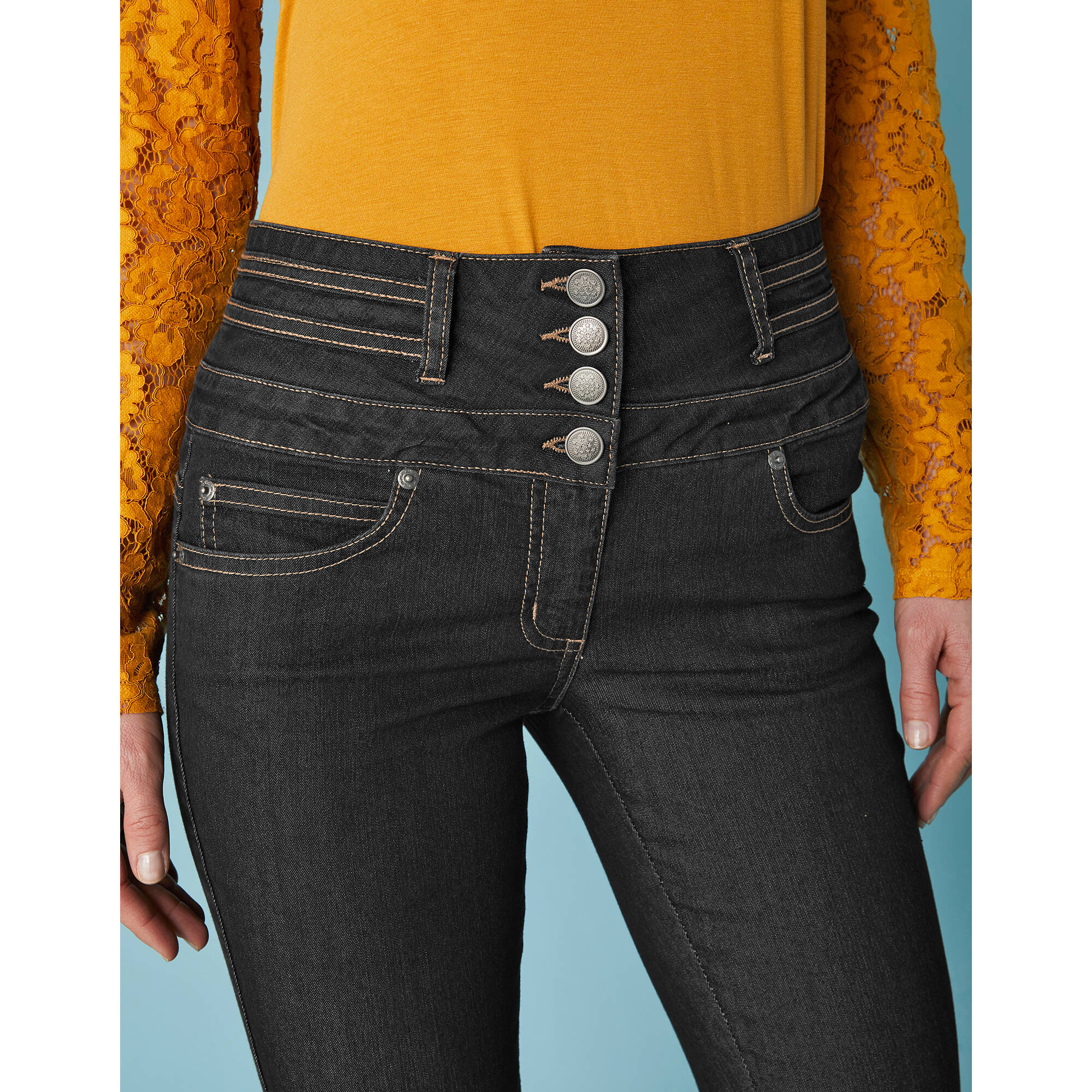 Jean boocut taille haute - petite stature