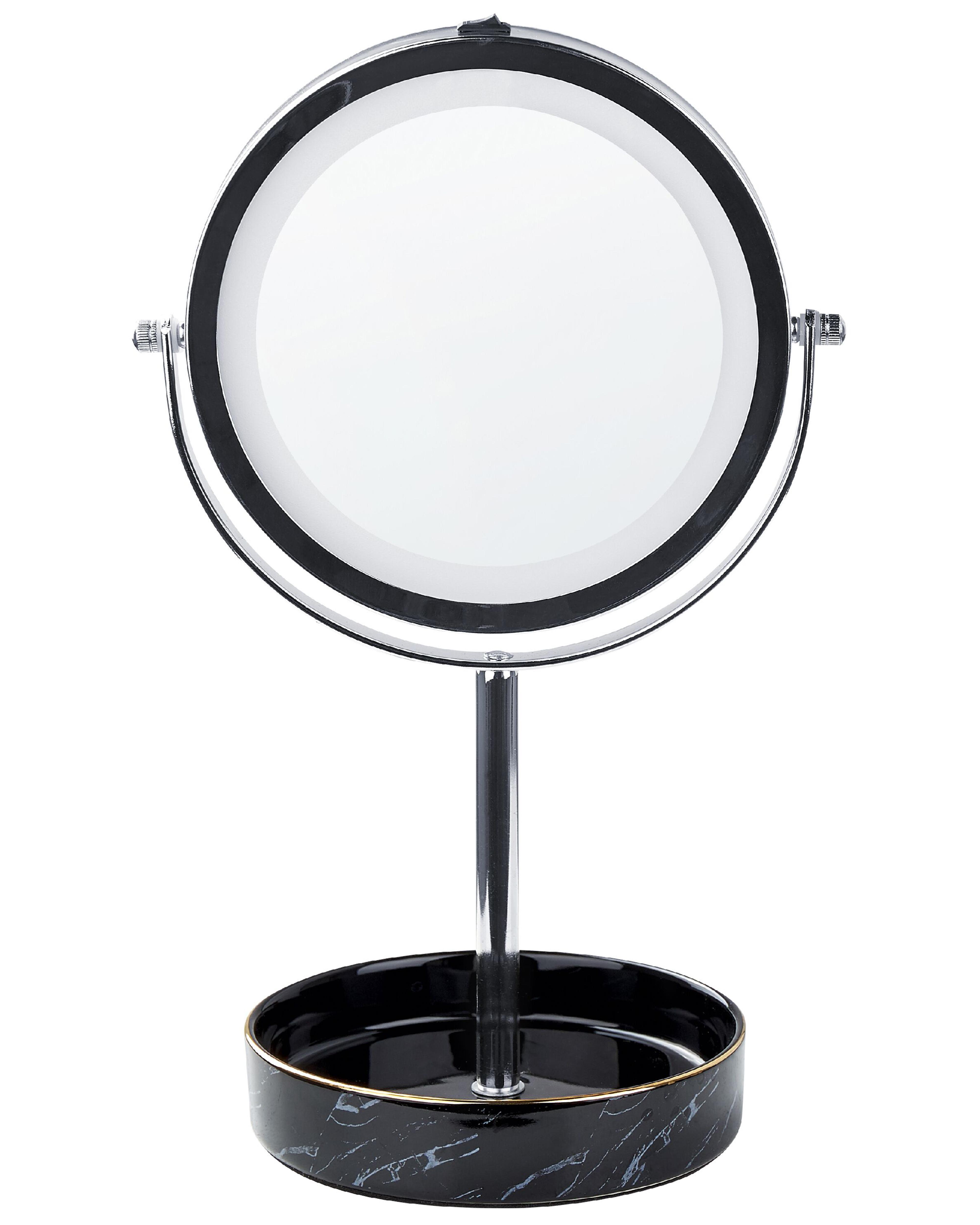 Makeup Mirror LED SAVOIE Black/ Silver
