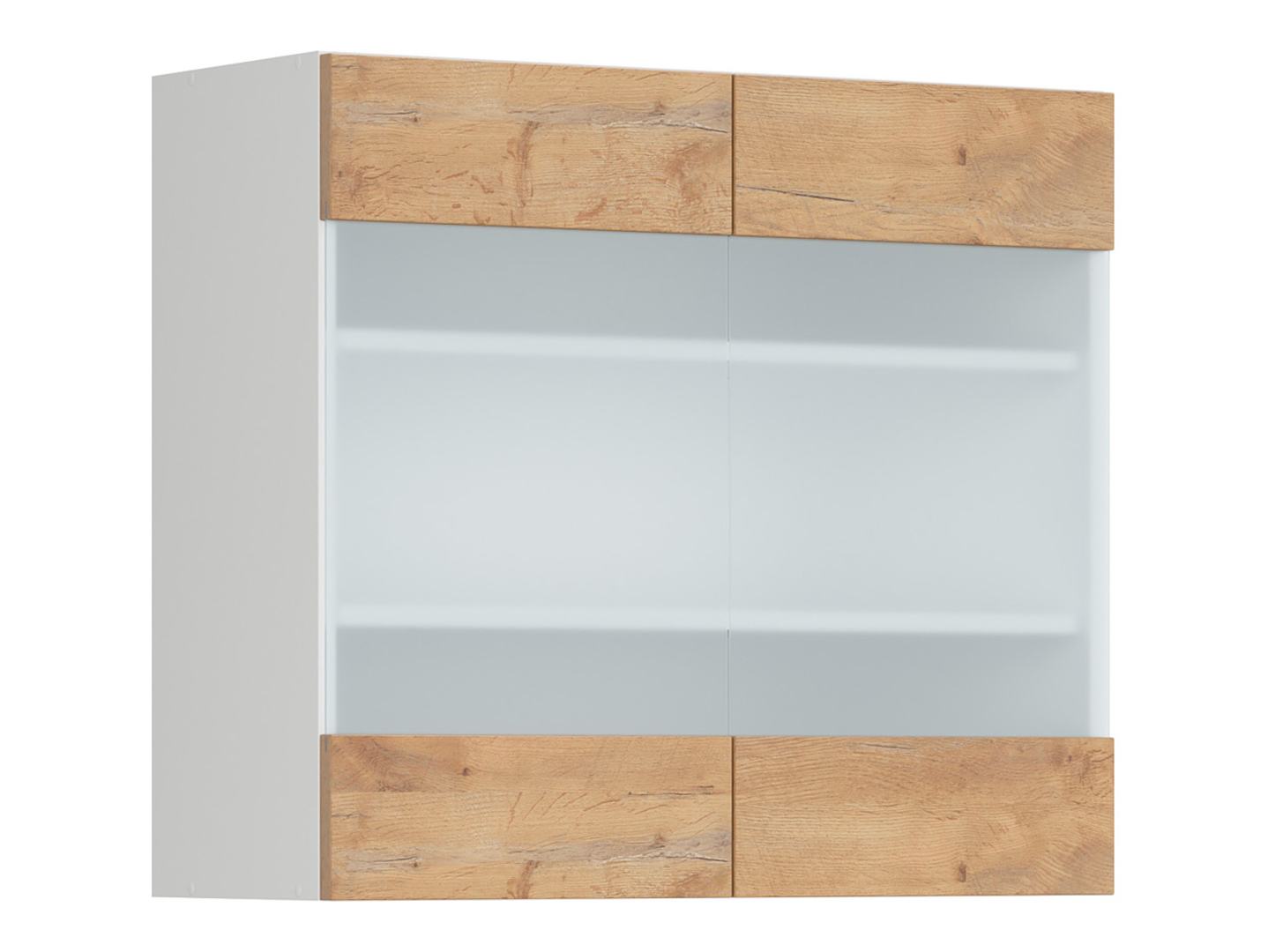 Szafka kuchenna górna Hamper 80 cm z witryną dąb lancelot