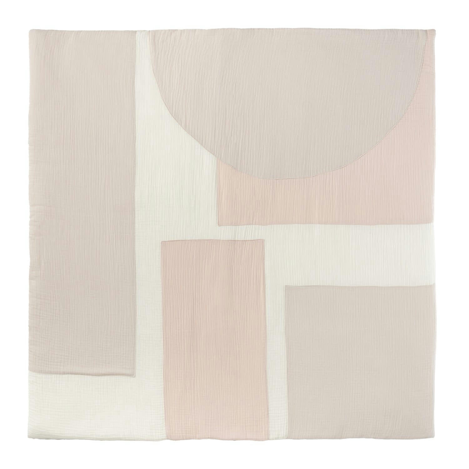 - Tapis d'éveil de bébé mousseline beige 100x100 cm