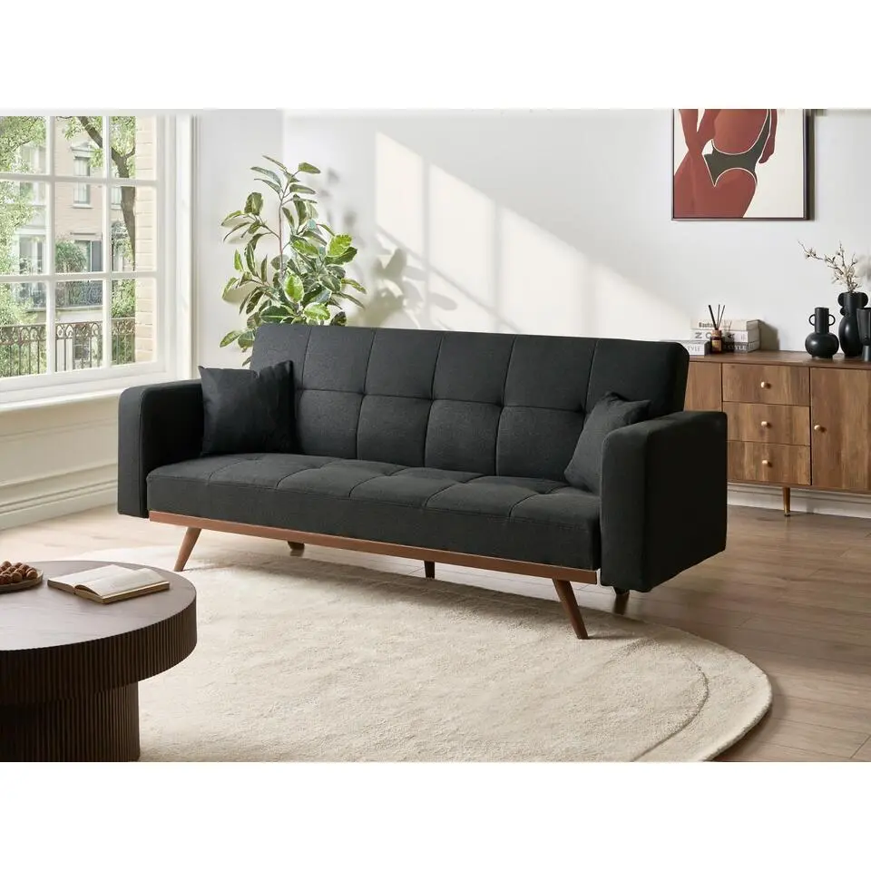 HJULBY - Driezitsbank - Zwart - Polyester