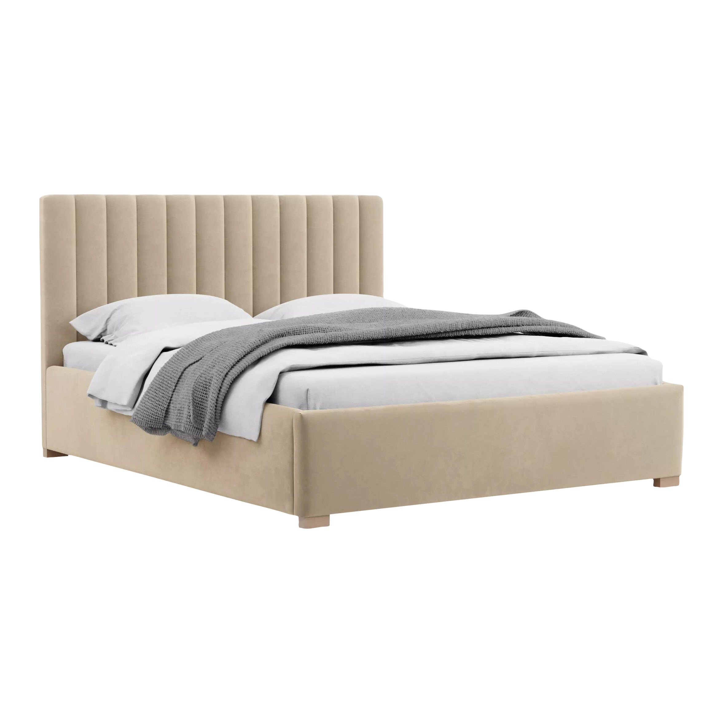 by fonQ Mara Tweepersoonsbed met Opbergruimte 180 x 200 cm - Fluweel /