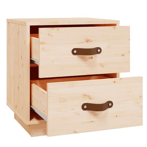 NNEVL Bedside Cabinets 2 pcs 40x34x45 cm Solid Wood Pine