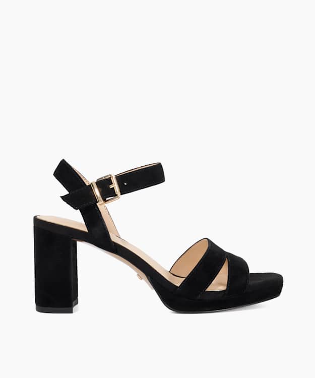 Manifesting Black - Block Heel Platform Sandals