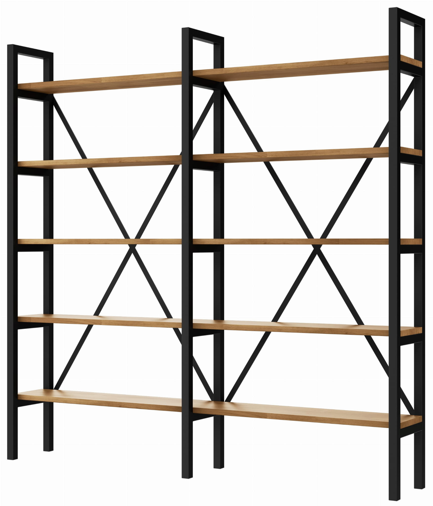 Regał Medium Industrial Loft na książki D5 R 160x160x20 cm