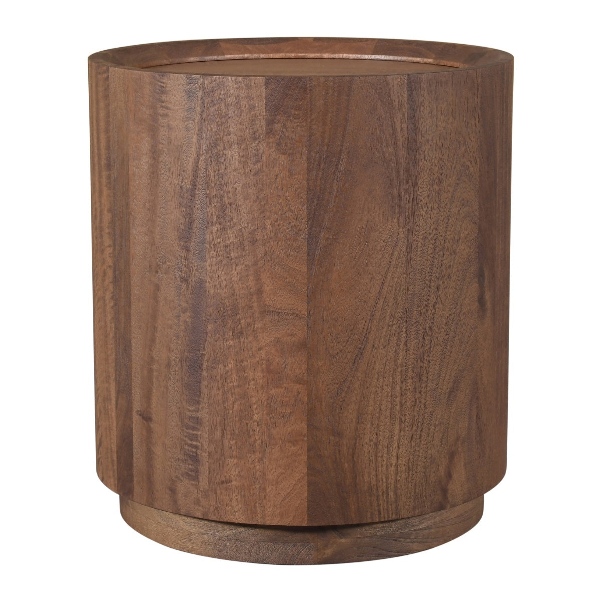 DÉJA Living Bijzettafel Amber - Rond Donkerbruin Hout - 45x45x50cm
