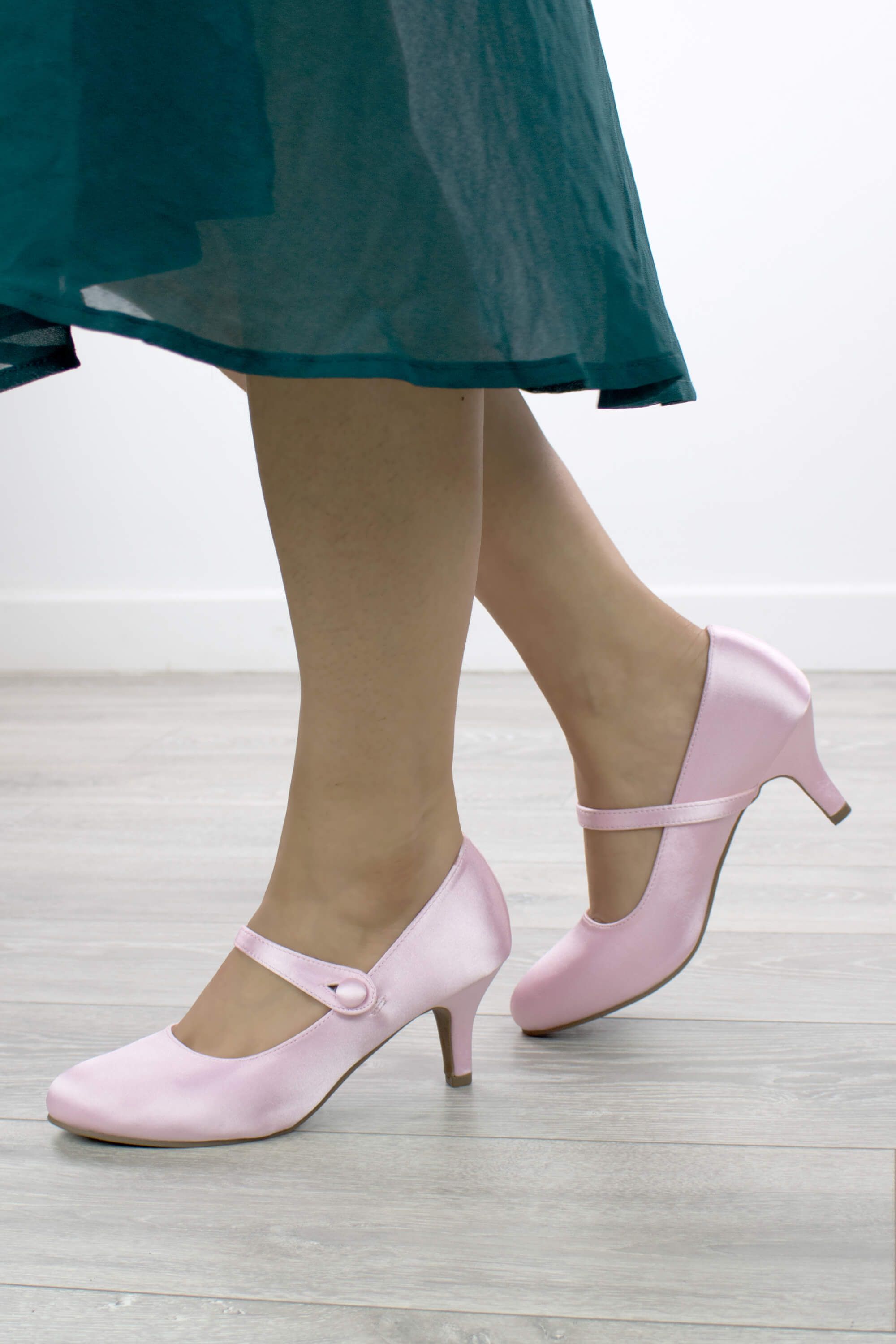 AJVANI Mid Heel Mary Jane Court Shoes