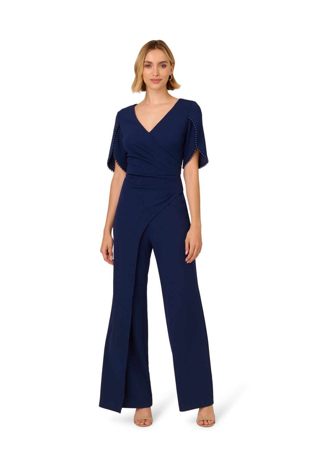 Adrianna Papell Pearl Knit Crepe Jumpsuit