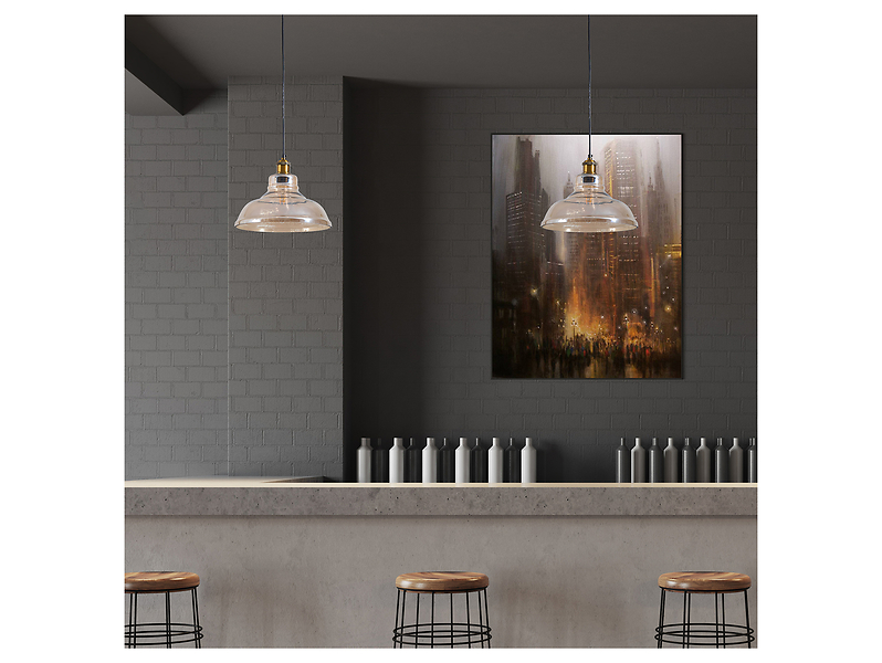 Lampa wisząca Axel metalowa złota