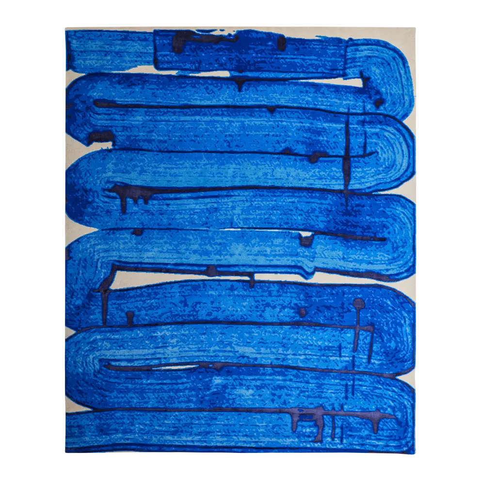 moderner Orientteppich P Blue