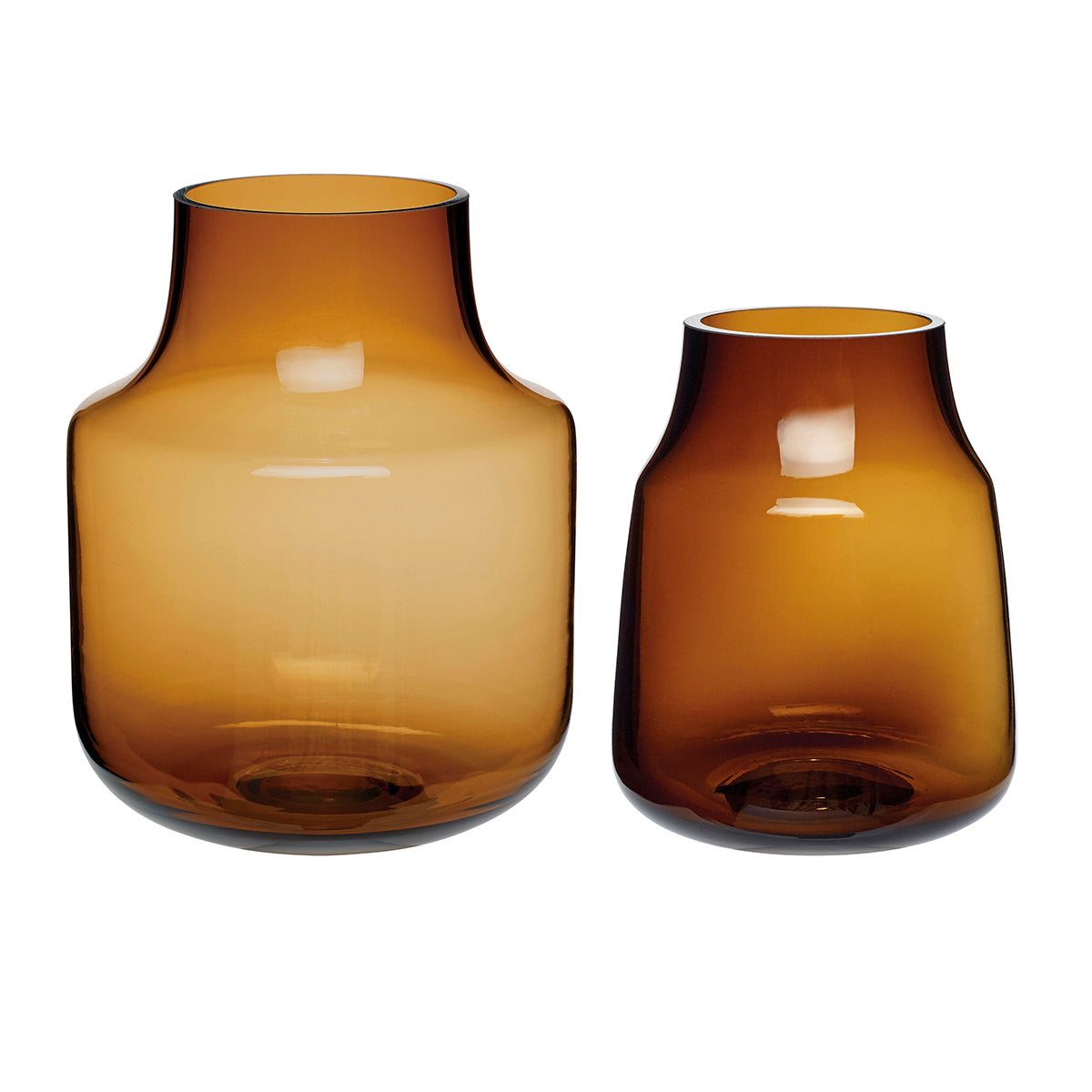 Hübsch vazen Desert - glas - ø14xh18, ø17xh22cm