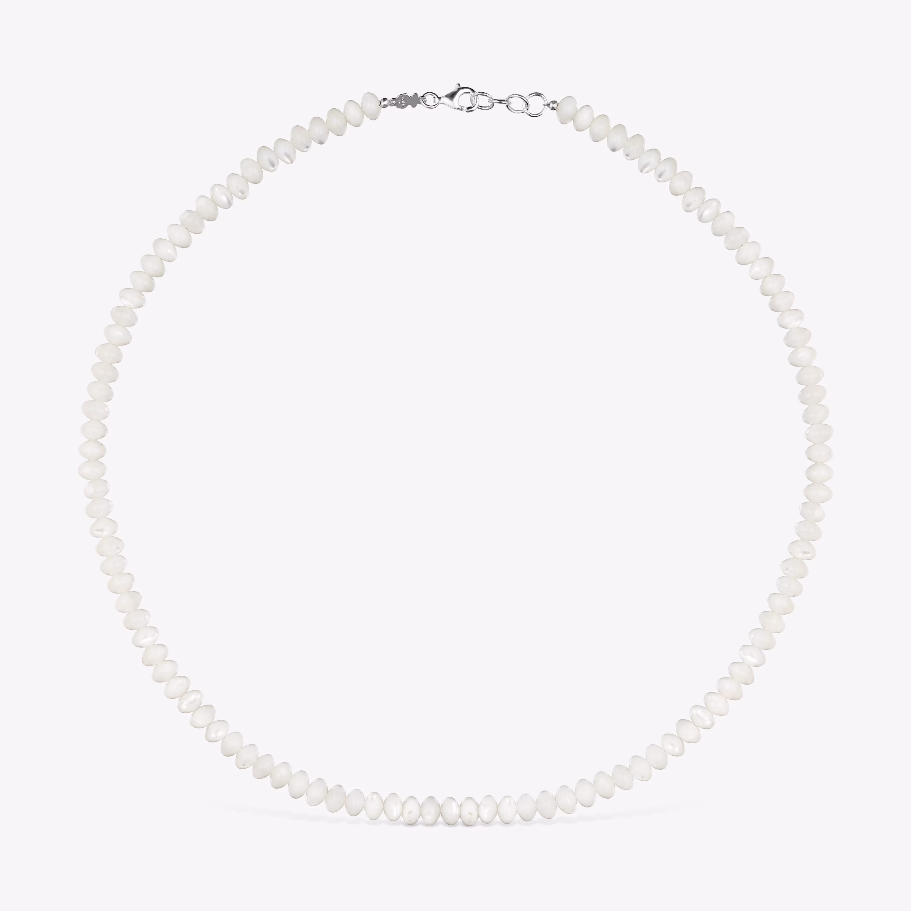Collar corto de plata y nácar Basic Colors