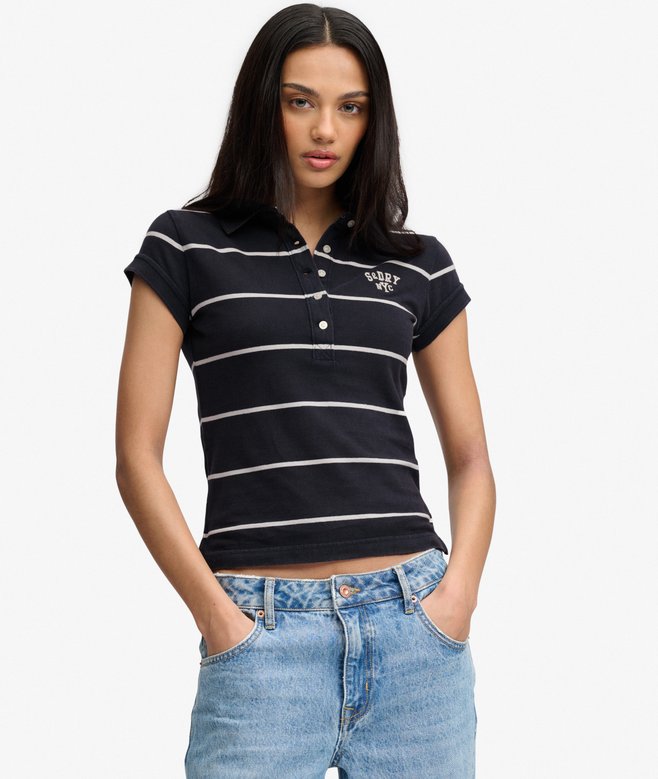Athletic Essentials Stripe Jersey Polo Shirt