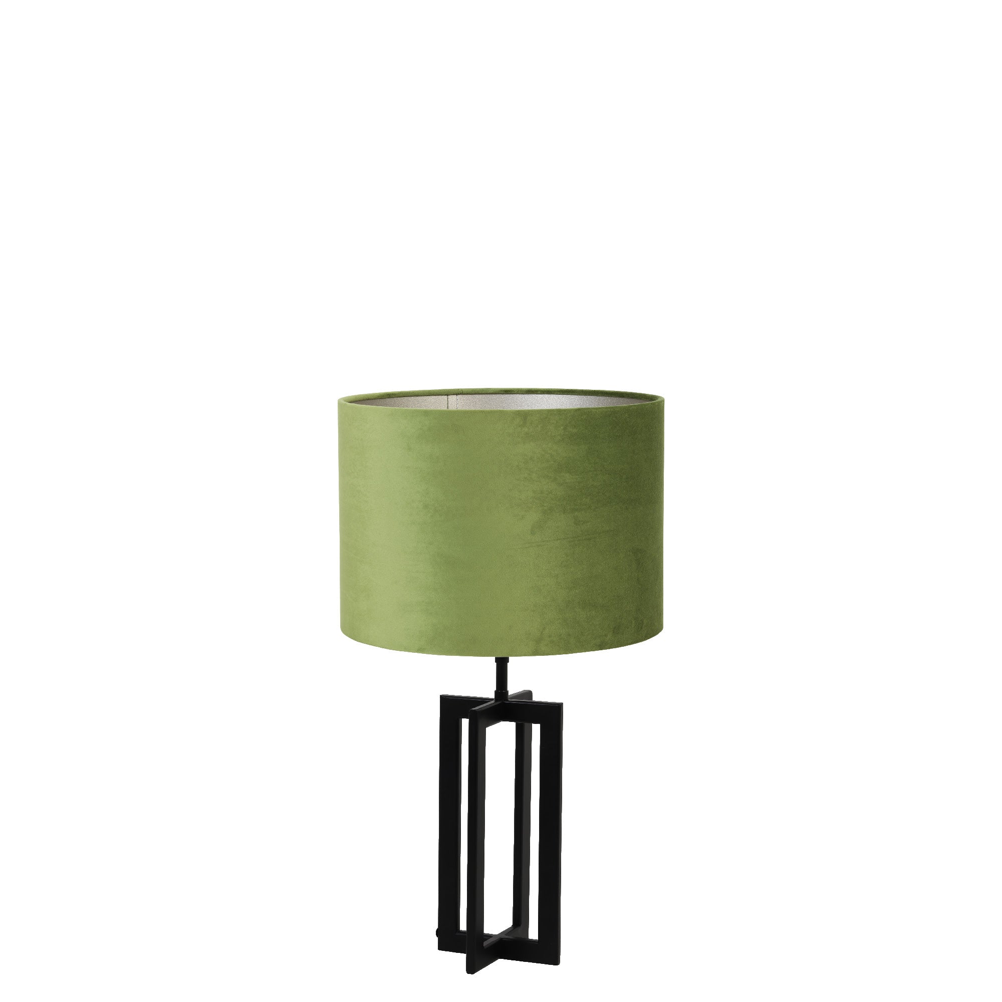 Light & Living tafellamp Mace/Velours - zwart, groen - 30x30x56cm