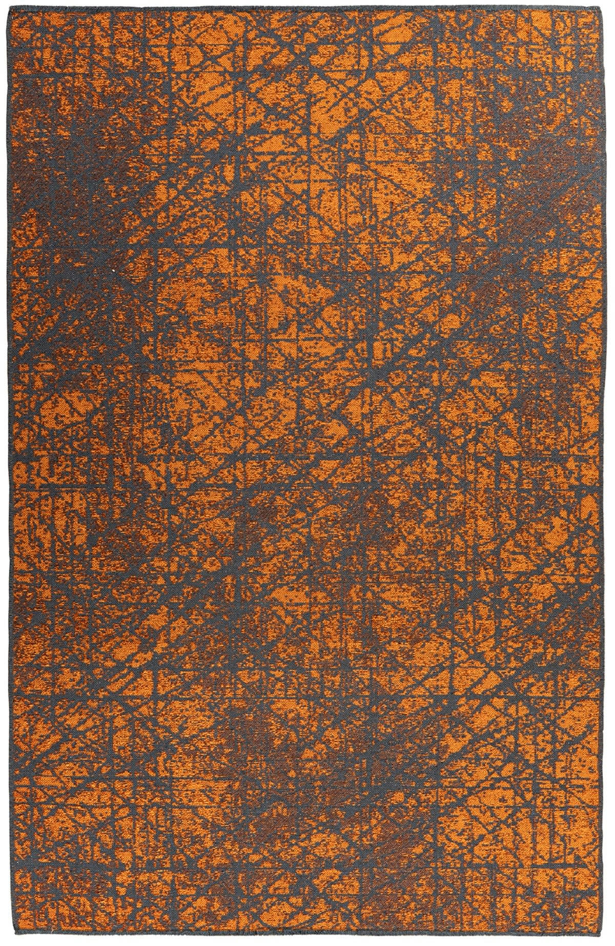 KALEV - Tapis de salon en polyester orange 80x160 cm