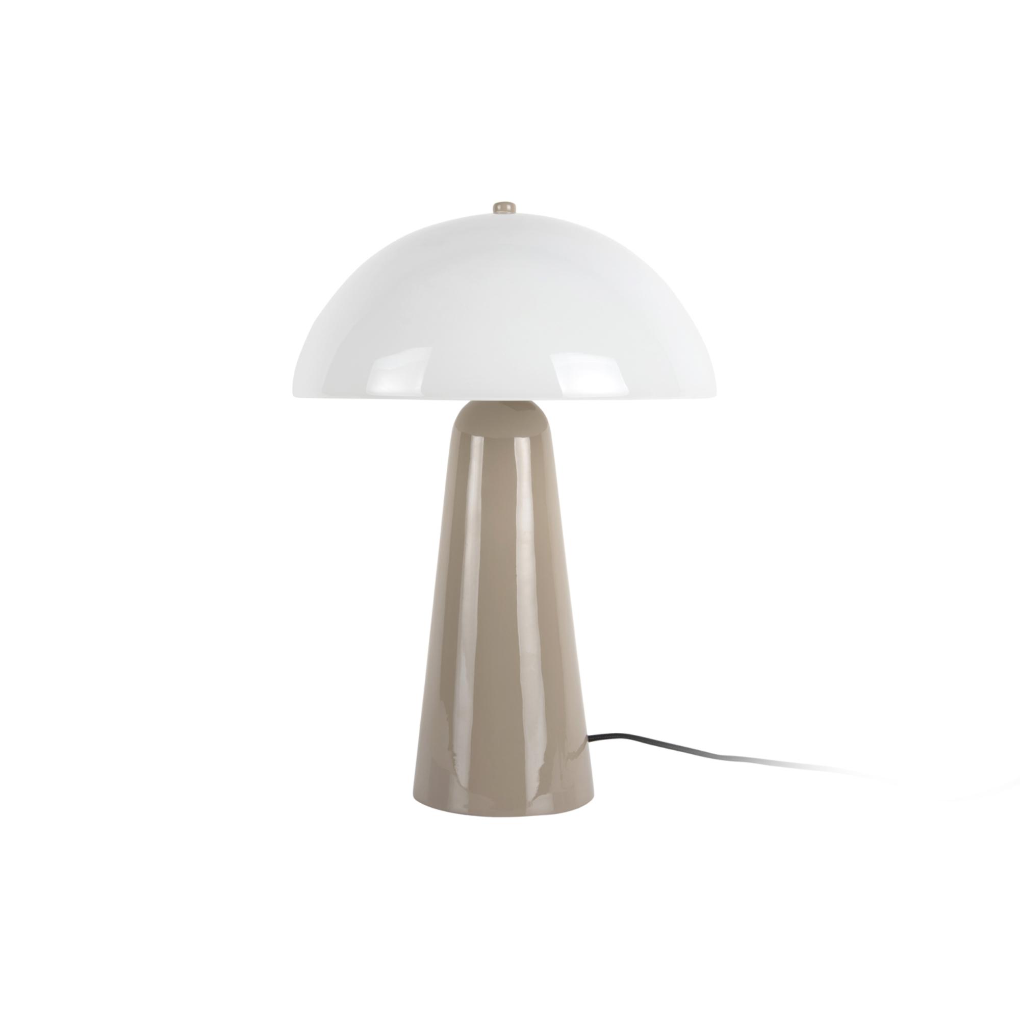 Leitmotiv tafellamp Vidrio Centro - grijs - 30xx42cm - Paddenstoellamp