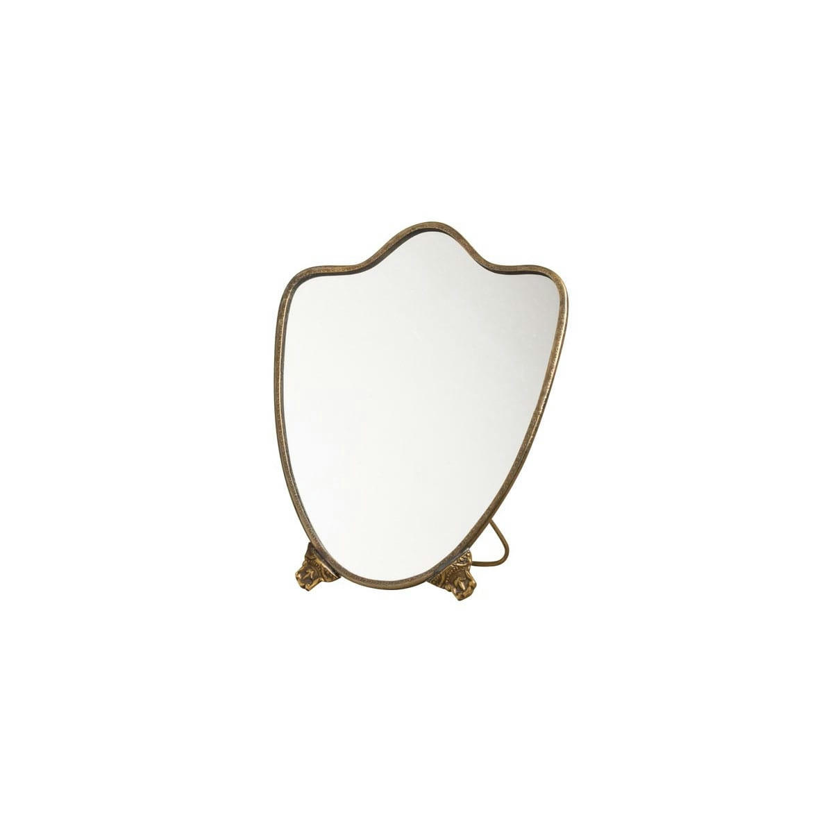 - Miroir à poser victorien festonné métal doré 22x3x18cm