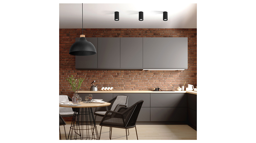 Lampa natynkowa Tune 10 cm metalowa czarna